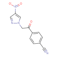 Chemical structure of 4-[2-(4-nitro-1H-pyrazol-1-yl)acetyl]benzonitrile - CSSB00000788980