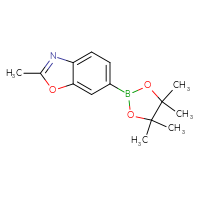 Chemical structure of 2-methyl-6-(4,4,5,5-tetramethyl-1,3,2-dioxaborolan-2-yl)-1,3-benzoxazole - CSSB00010171806