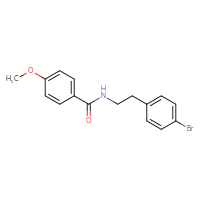 Chemical structure of N-[2-(4-bromophenyl)ethyl]-4-methoxybenzamide - CSSB00033329992