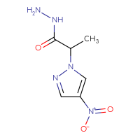 Chemical structure of 2-(4-nitro-1H-pyrazol-1-yl)propanehydrazide - CSSB00011882866