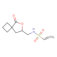 Chemical structure of N-({5-oxo-6-oxaspiro[3.4]octan-7-yl}methyl)ethene-1-sulfonamide - CSSB21332051288