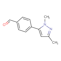 Chemical structure of 4-(1,3-dimethyl-1H-pyrazol-5-yl)benzaldehyde - CSSB00021791209