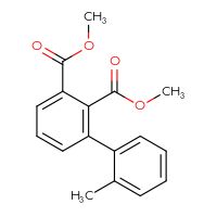 Chemical structure of 2,3-dimethyl 2'-methyl-[1,1'-biphenyl]-2,3-dicarboxylate - CSSB06583586600