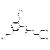 Chemical structure of 1-(2,5-diethoxyphenyl)-3-(2-ethylbutyl)thiourea - CSSB02112265216
