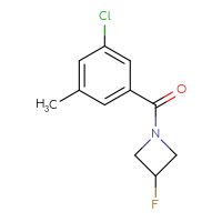 Chemical structure of 1-(3-chloro-5-methylbenzoyl)-3-fluoroazetidine - CSSB00094699122