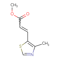 Chemical structure of methyl 3-(4-methyl-1,3-thiazol-5-yl)prop-2-enoate - CSSB00102558451