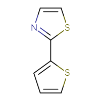 Chemical structure of 2-(thiophen-2-yl)-1,3-thiazole - CSSB00012182966