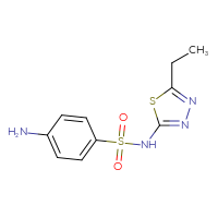 Chemical structure of 4-amino-N-(5-ethyl-1,3,4-thiadiazol-2-yl)benzene-1-sulfonamide - CSSB00000389409