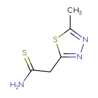 Chemical structure of 2-(5-methyl-1,3,4-thiadiazol-2-yl)ethanethioamide - CSSB00022644064