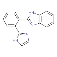 Chemical structure of 2-[2-(1H-imidazol-2-yl)phenyl]-1H-1,3-benzodiazole - CSSB06588059009