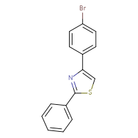 Chemical structure of 4-(4-bromophenyl)-2-phenyl-1,3-thiazole - CSSB00000486646