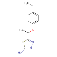 Chemical structure of 5-[1-(4-ethylphenoxy)ethyl]-1,3,4-thiadiazol-2-amine - CSSB00015183562