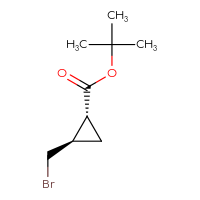 Chemical structure of tert-butyl (1R,2R)-2-(bromomethyl)cyclopropane-1-carboxylate - CSSB03437231709