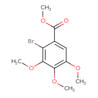 Chemical structure of methyl 2-bromo-3,4,5-trimethoxybenzoate - CSSB00102636739