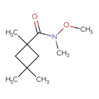 Chemical structure of N-methoxy-N,1,3,3-tetramethylcyclobutane-1-carboxamide - CSSB00117430698