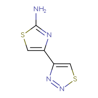 Chemical structure of 4-(1,2,3-thiadiazol-4-yl)-1,3-thiazol-2-amine - CSSB00013221137