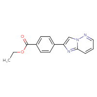 Chemical structure of ethyl 4-{imidazo[1,2-b]pyridazin-2-yl}benzoate - CSSB21253046054