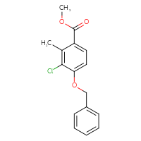 Chemical structure of methyl 4-(benzyloxy)-3-chloro-2-methylbenzoate - CSSB03550258143