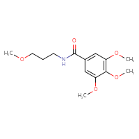 Chemical structure of 3,4,5-trimethoxy-N-(3-methoxypropyl)benzamide - CSSB00046241793