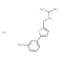 Chemical structure of {[5-(3-methylphenyl)thiophen-2-yl]methyl}(propan-2-yl)amine hydrochloride - CSSB00000748321