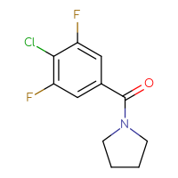 Chemical structure of 1-(4-chloro-3,5-difluorobenzoyl)pyrrolidine - CSSB06476431650