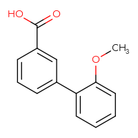Chemical structure of 2'-methoxy-[1,1'-biphenyl]-3-carboxylic acid - CSSB00000283064