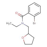 Chemical structure of 2-bromo-N-ethyl-N-[(oxolan-2-yl)methyl]benzamide - CSSB00032751238