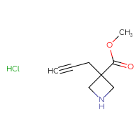 Chemical structure of methyl 3-(prop-2-yn-1-yl)azetidine-3-carboxylate hydrochloride - CSSB14929179557