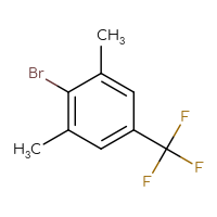 Chemical structure of 2-bromo-1,3-dimethyl-5-(trifluoromethyl)benzene - CSSB00010078399