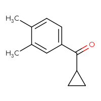Chemical structure of cyclopropyl(3,4-dimethylphenyl)methanone - CSSB00011268468