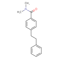 Chemical structure of N,N-dimethyl-4-(2-phenylethyl)benzamide - CSSB00918626053
