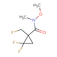 Chemical structure of 2,2-difluoro-1-(fluoromethyl)-N-methoxy-N-methylcyclopropane-1-carboxamide - CSSB03851025028