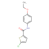 Chemical structure of 5-chloro-N-(4-ethoxyphenyl)thiophene-2-carboxamide - CSSB00027984842