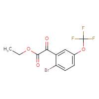 Chemical structure of ethyl 2-[2-bromo-5-(trifluoromethoxy)phenyl]-2-oxoacetate - CSSB21103686462