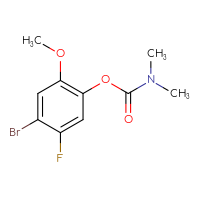 Chemical structure of 4-bromo-5-fluoro-2-methoxyphenyl N,N-dimethylcarbamate - CSSB21432563062