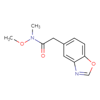 Chemical structure of 2-(1,3-benzoxazol-5-yl)-N-methoxy-N-methylacetamide - CSSB01045817775