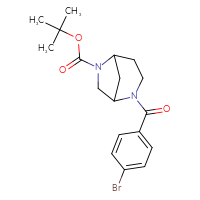 Chemical structure of tert-butyl 2-(4-bromobenzoyl)-2,6-diazabicyclo[3.2.1]octane-6-carboxylate - CSSB04013443560