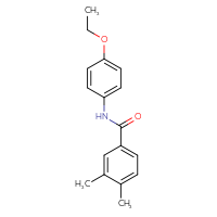 Chemical structure of N-(4-ethoxyphenyl)-3,4-dimethylbenzamide - CSSB00046189663