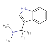Chemical structure of [(1H-indol-3-yl)(²H₂)methyl]dimethylamine - CSSB00102633982