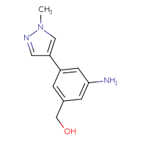 Chemical structure of [3-amino-5-(1-methyl-1H-pyrazol-4-yl)phenyl]methanol - CSSB00010588254
