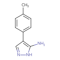 Chemical structure of 4-(4-methylphenyl)-1H-pyrazol-5-amine - CSSB00000216302