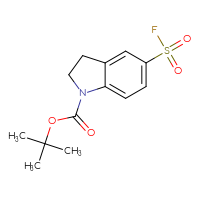 Chemical structure of tert-butyl 5-(fluorosulfonyl)-2,3-dihydro-1H-indole-1-carboxylate - CSSB06727395734