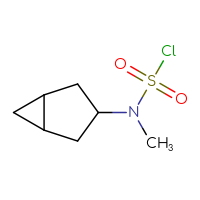 Chemical structure of N-{bicyclo[3.1.0]hexan-3-yl}-N-methylsulfamoyl chloride - CSSB02495514985