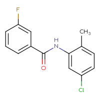 Chemical structure of N-(5-chloro-2-methylphenyl)-3-fluorobenzamide - CSSB00026258860