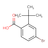Chemical structure of 4-bromo-2-tert-butylbenzoic acid - CSSB00010219251