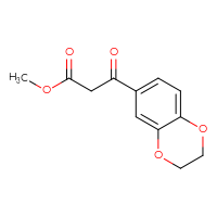 Chemical structure of methyl 3-(2,3-dihydro-1,4-benzodioxin-6-yl)-3-oxopropanoate - CSSB00006010255