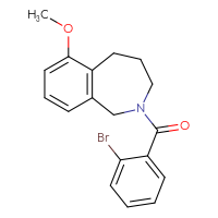 Chemical structure of 2-(2-bromobenzoyl)-6-methoxy-2,3,4,5-tetrahydro-1H-2-benzazepine - CSSB03095281488