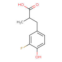 Chemical structure of 3-(3-fluoro-4-hydroxyphenyl)-2-methylpropanoic acid - CSSB00016045876