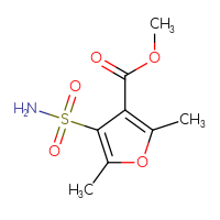 Chemical structure of methyl 2,5-dimethyl-4-sulfamoylfuran-3-carboxylate - CSSB00011273471