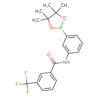 Chemical structure of N-[3-(4,4,5,5-tetramethyl-1,3,2-dioxaborolan-2-yl)phenyl]-3-(trifluoromethyl)benzamide - CSSB00020613968